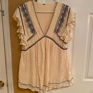 Free People Cream Blouse